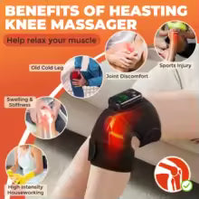 3in1 Electric Heated Vibration Knee Massage Pad Massager Shoulder Elbow Knee