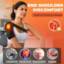 3in1 Electric Heated Vibration Knee Massage Pad Massager Shoulder Elbow Knee