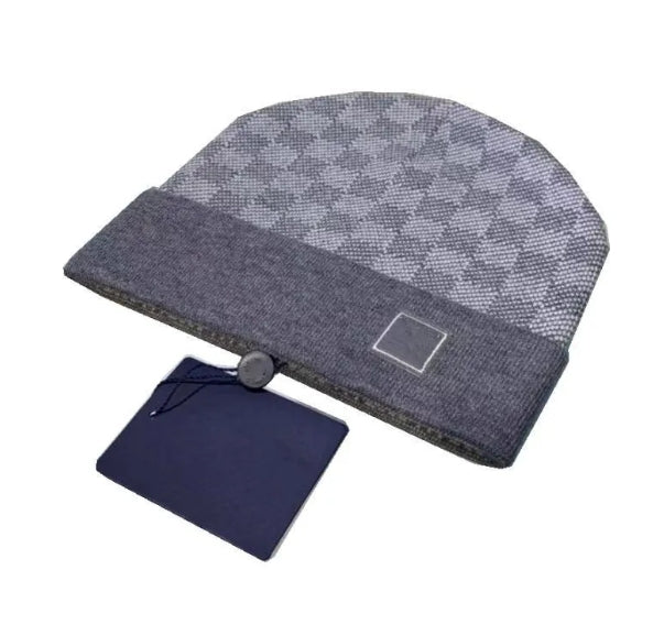 lvly beanie Designer Plaid beanie designer hats for men knitted bonnets winter hat fall thermal skull cap casual travel classical beanies black grey keep warm 488