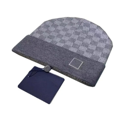 lvly beanie Designer Plaid beanie designer hats for men knitted bonnets winter hat fall thermal skull cap casual travel classical beanies black grey keep warm 488