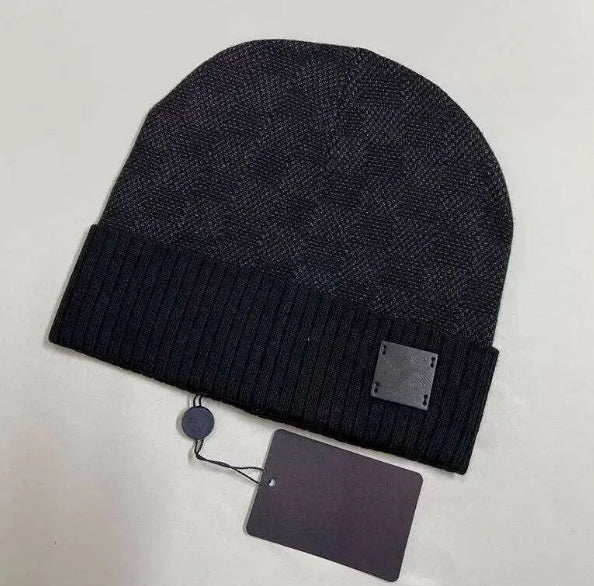 lvly beanie Designer Plaid beanie designer hats for men knitted bonnets winter hat fall thermal skull cap casual travel classical beanies black grey keep warm 488